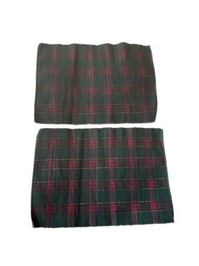 Set of 2 Tartan Print Placemats Festive Christmas Holiday Ralph Lauren Aesthetic